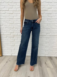 Addie Mid Rise Vintage Wash Wide Leg Jeans - Minnie's Treasure Boutique
