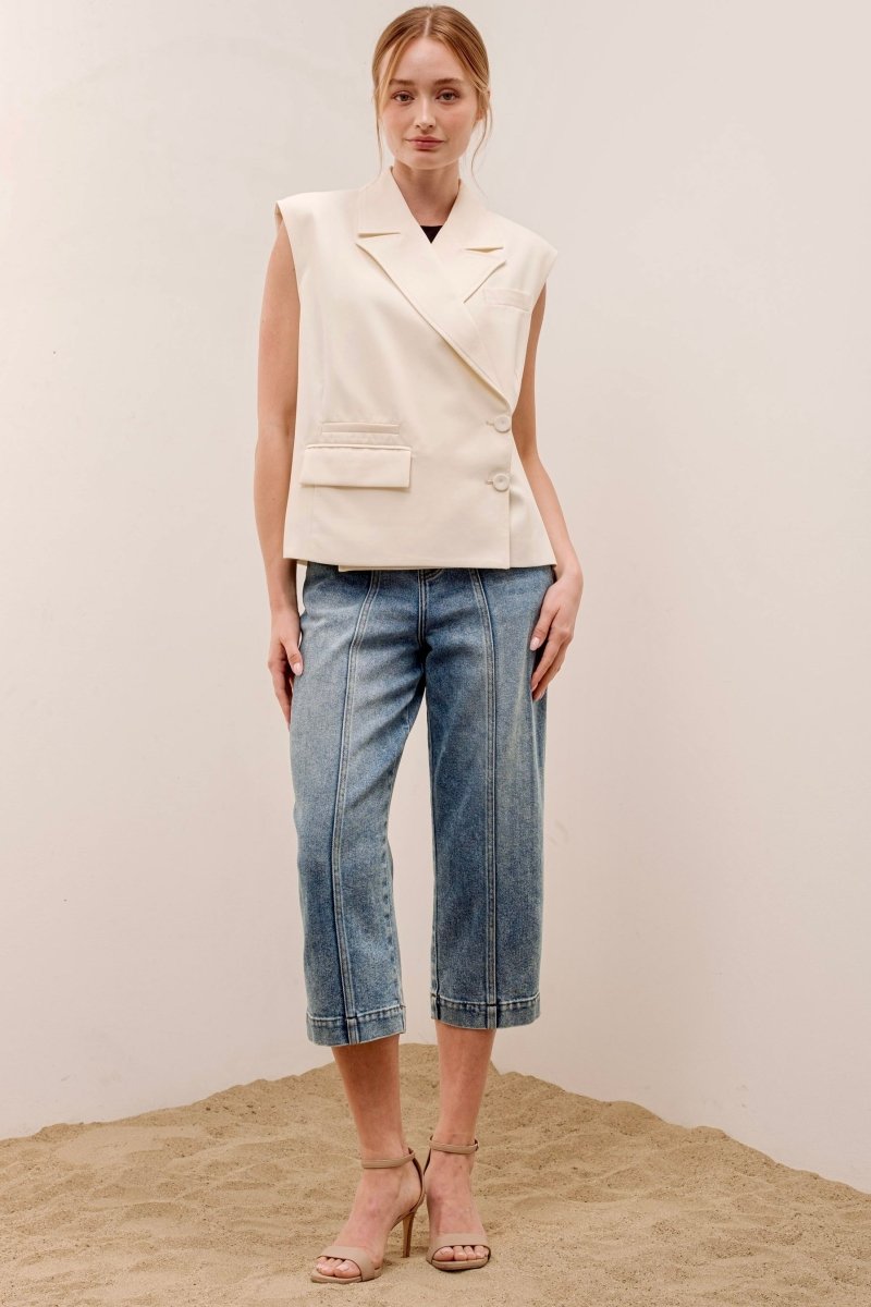 Center Seam Cropped Jeans