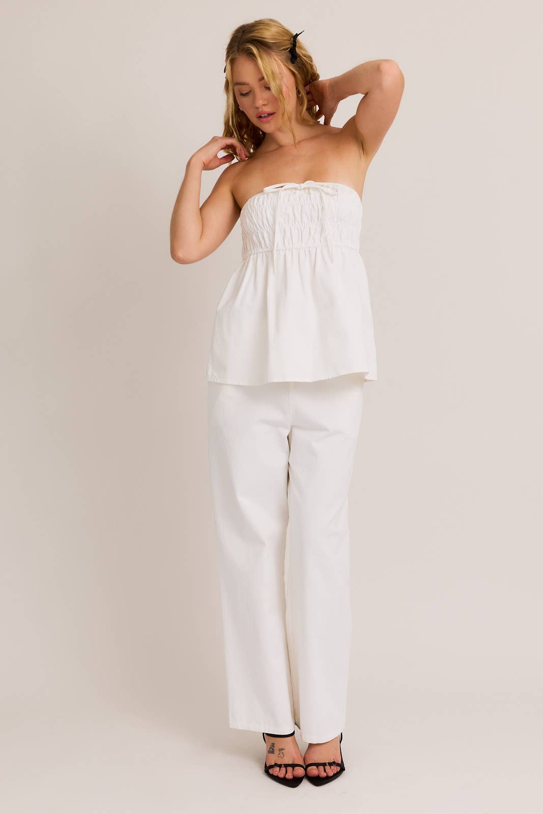 CHARLOTTE BOW FRONT BABYDOLL TUBE TOP - Minnie's Treasure Boutique