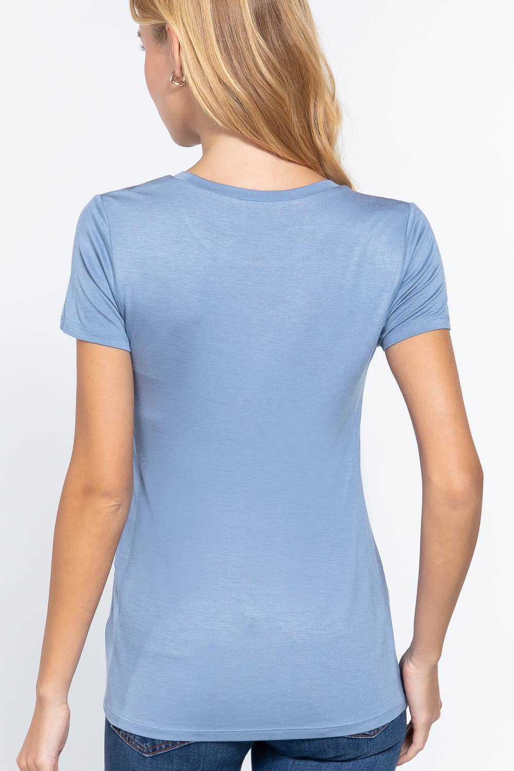 Crew Neck Cotton Spandex Jersey Top - Minnie's Treasure Boutique