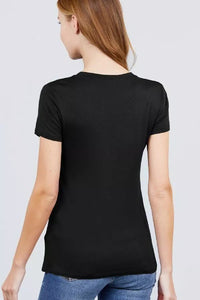 Crew Neck Cotton Spandex Jersey Top - Minnie's Treasure Boutique