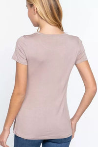 Crew Neck Cotton Spandex Jersey Top - Minnie's Treasure Boutique