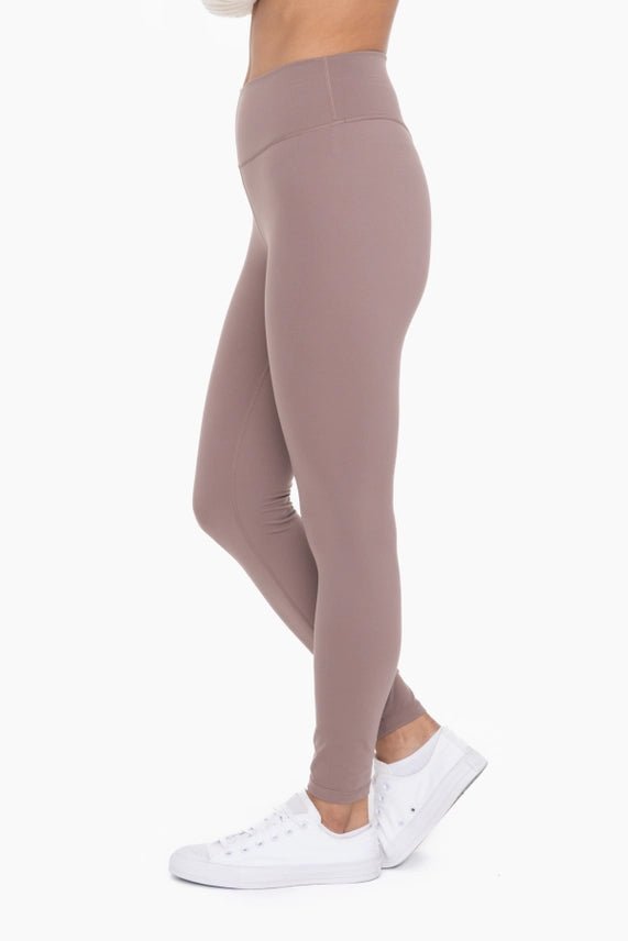 Deep Taupe Sweetheart Back Leggings - Minnie's Treasure Boutique