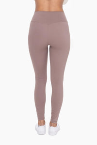Deep Taupe Sweetheart Back Leggings - Minnie's Treasure Boutique