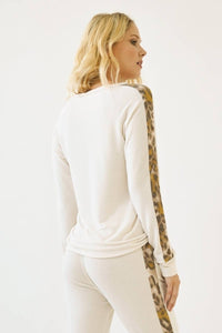 Dylan Leopard Stripe Pullover