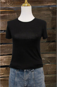 Eliza Cotton Jersey Tee In Black