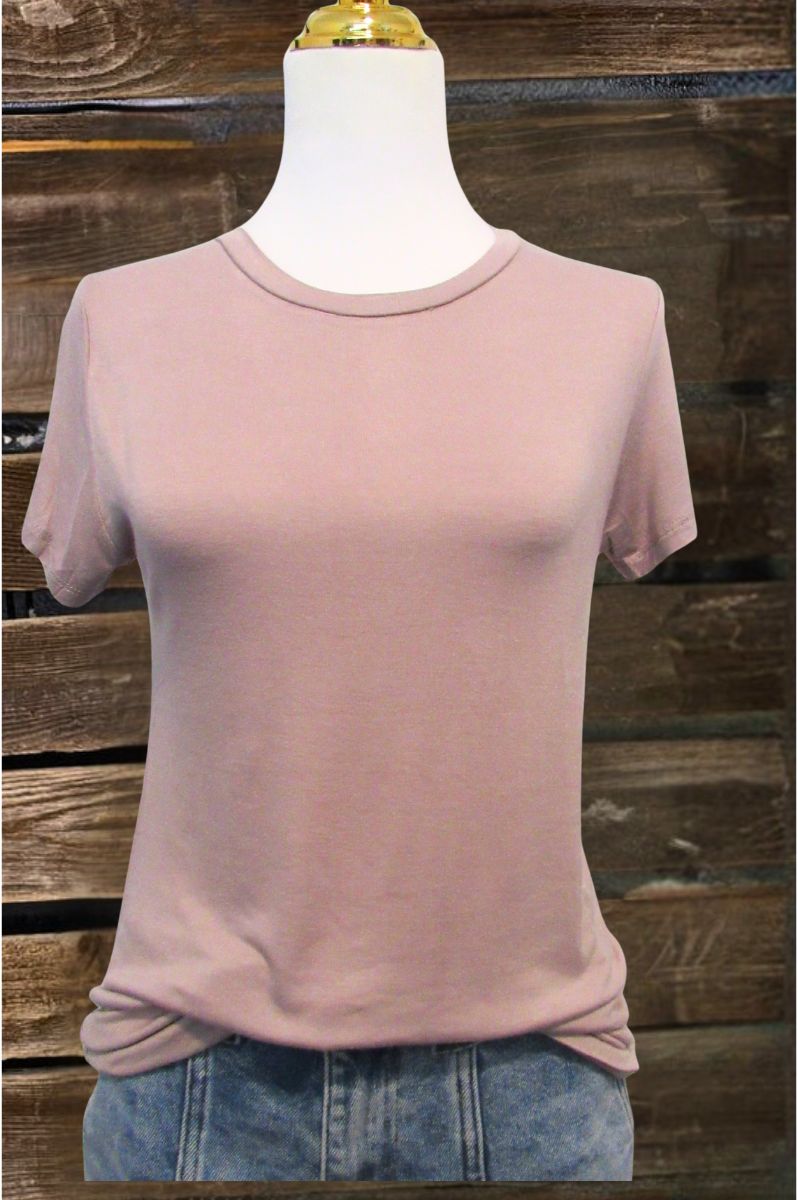 Eliza Cotton Jersey Tee In Mauve