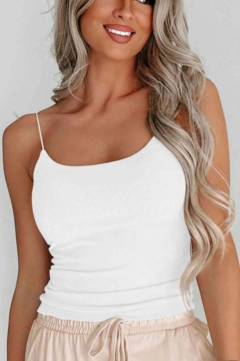 Forever Ribbed Scoop Neck Top
