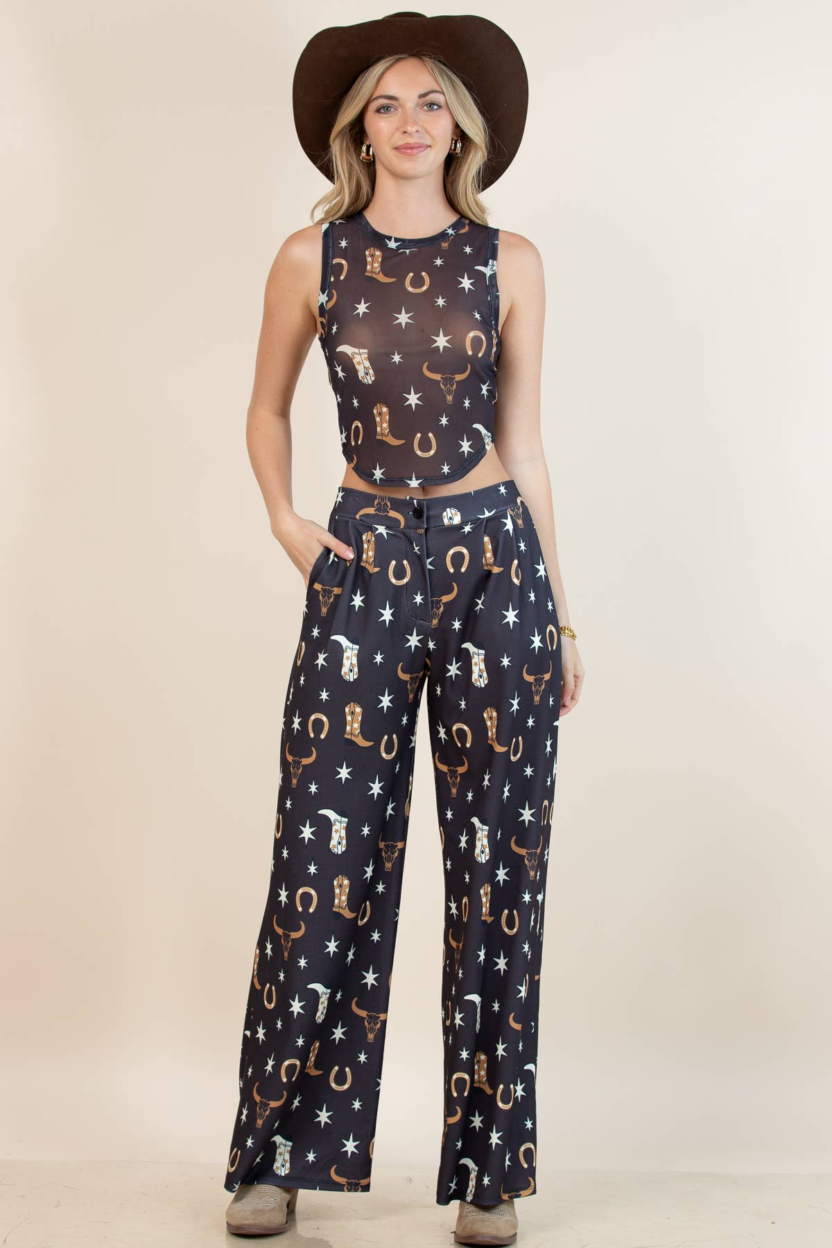 Lucky Cowgirl Mesh Top - Minnie's Treasure Boutique