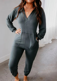 Marty Hooded Lounge Jumpsuit - Minnie's Treasure Boutique