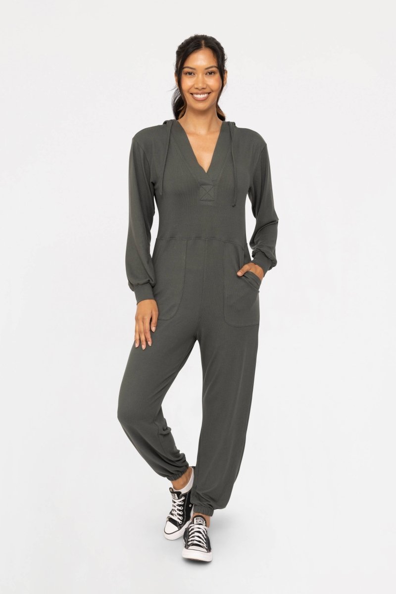 Marty Hooded Lounge Jumpsuit - Minnie's Treasure Boutique