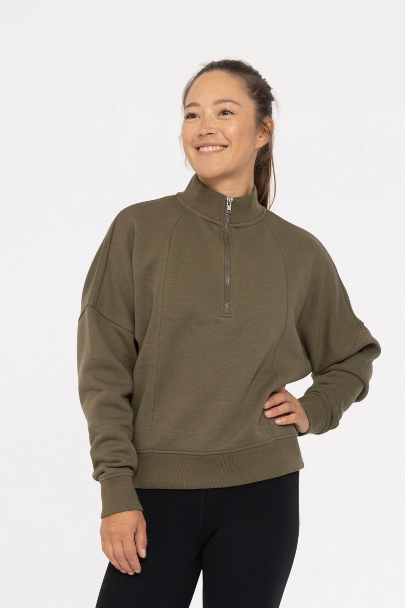 Princess Seam Quarter Zip Pullover - Minnie's Treasure Boutique
