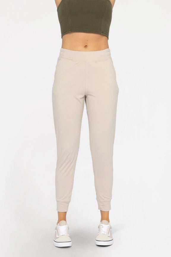 Tan Cozy Flex Everyday Joggers - Minnie's Treasure Boutique