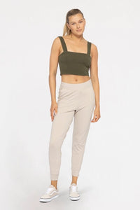 Tan Cozy Flex Everyday Joggers - Minnie's Treasure Boutique