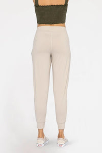 Tan Cozy Flex Everyday Joggers - Minnie's Treasure Boutique