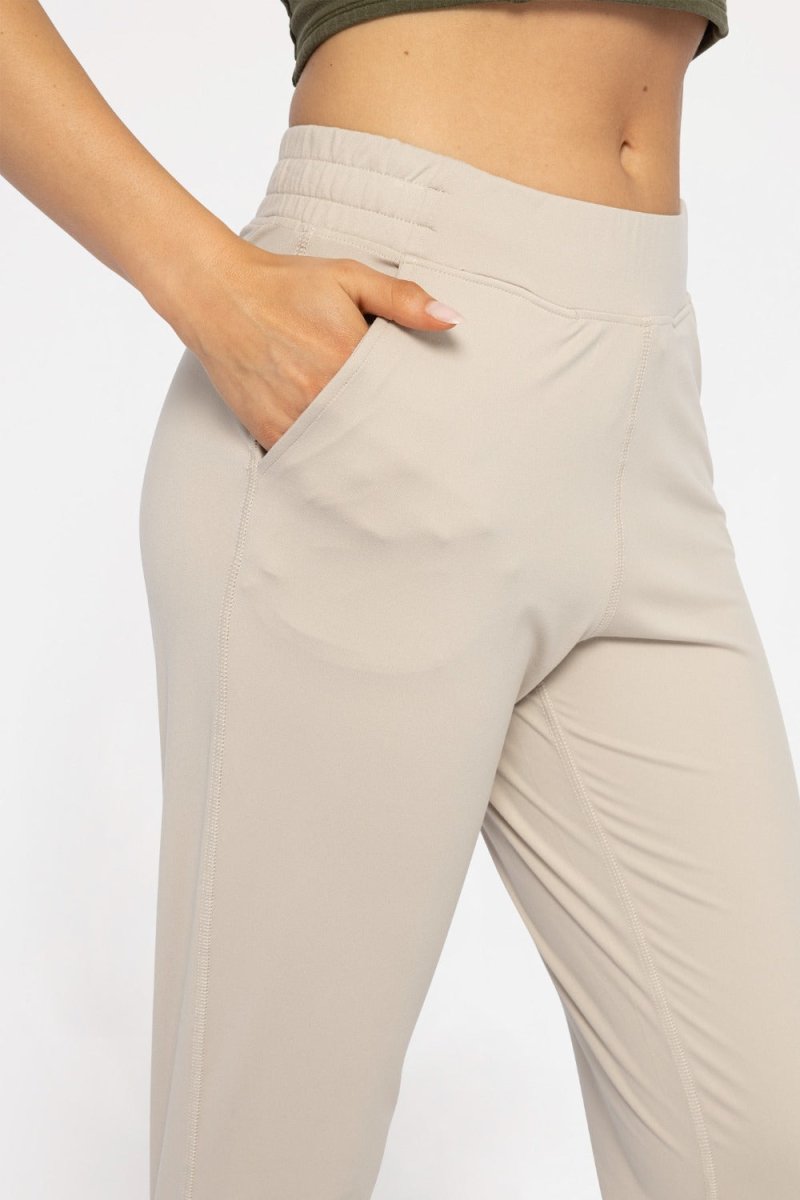Tan Cozy Flex Everyday Joggers - Minnie's Treasure Boutique
