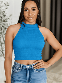 Turquoise Slimming Halter Top