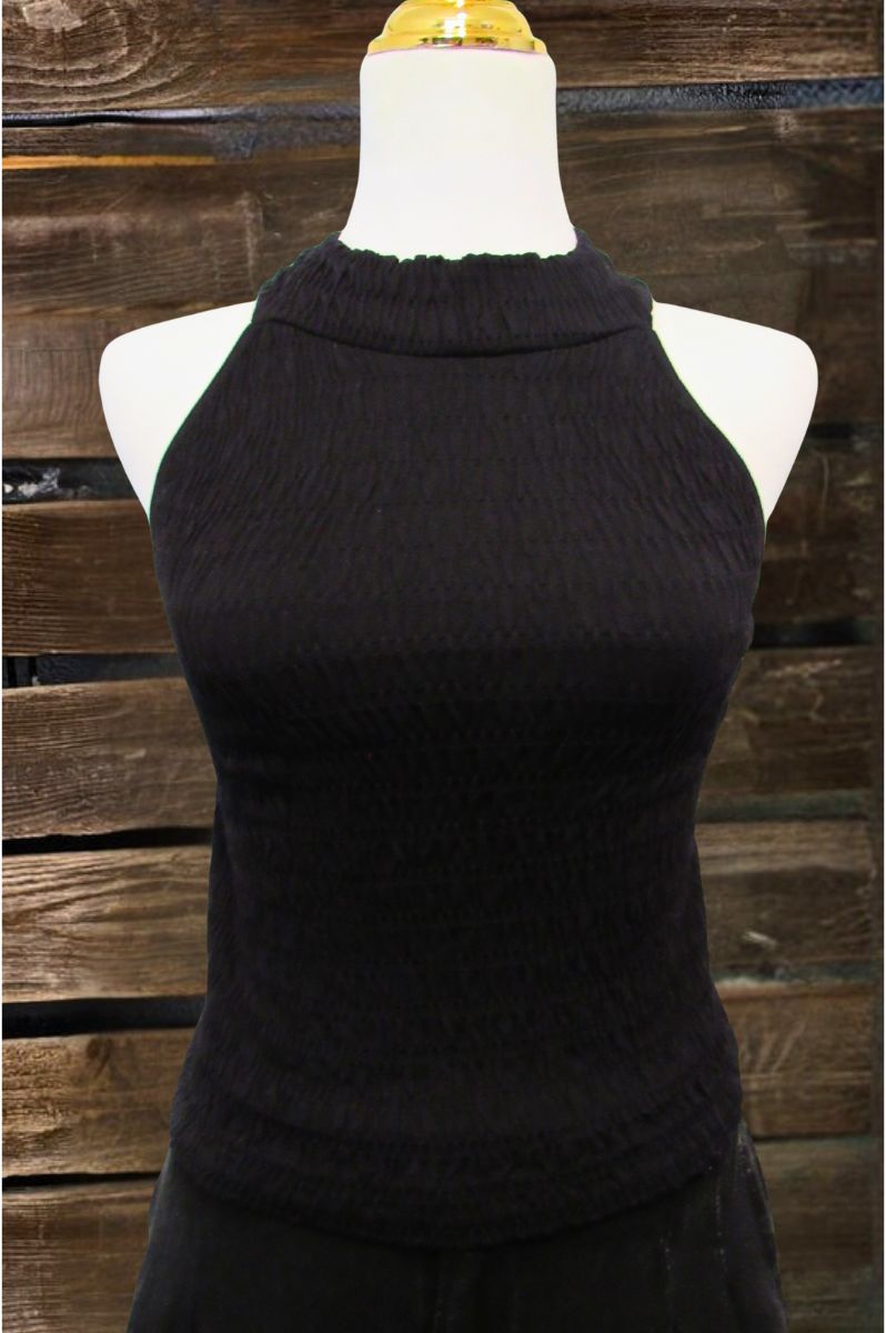 Slimming Halter Top In Black