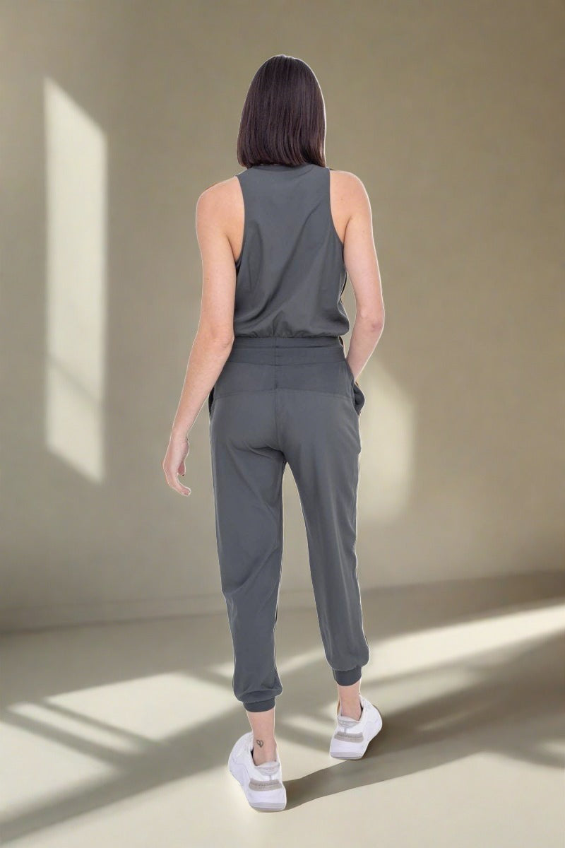 Mono B Half Zip Active Jumpsuit - Minnie's Treasure Boutique