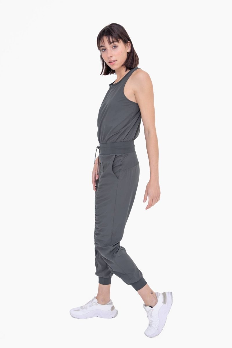 Mono B Half Zip Active Jumpsuit - Minnie's Treasure Boutique