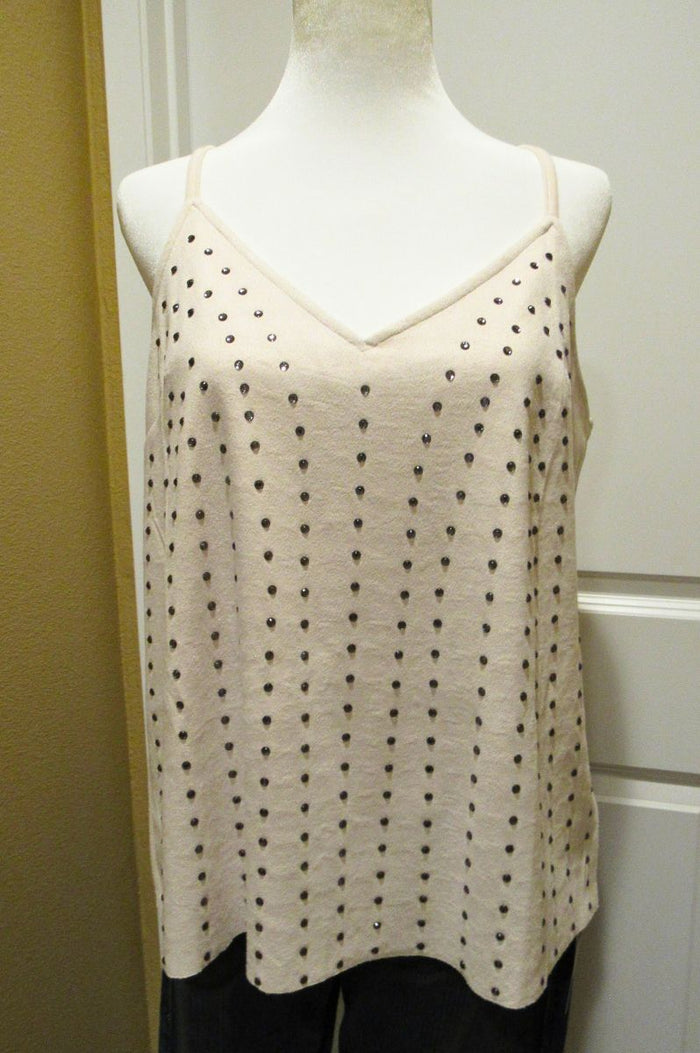Vanilla Sky Studded Faux Suede Cami Top