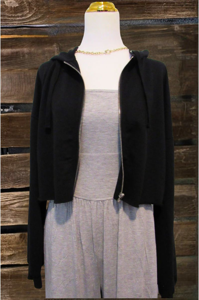 Handle That Crop Hoodie Zip Up Jacket