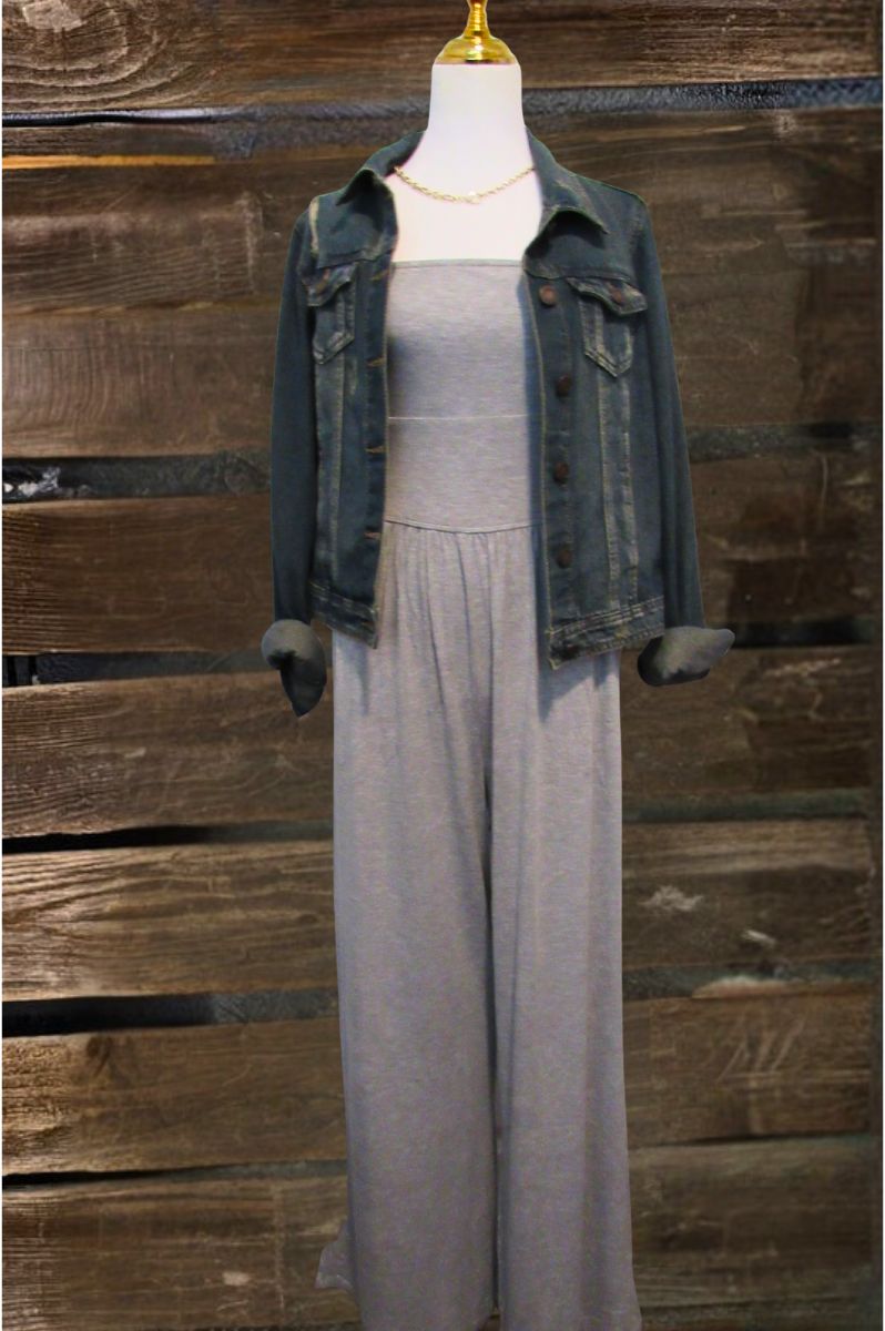 Gray Moonlight Lounge Jumpsuit