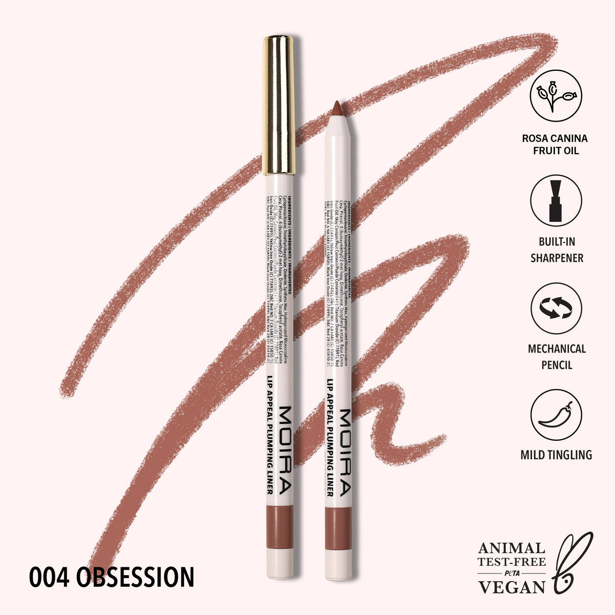Moira Cosmetics Lip Appeal Plumping Liner (004, Obsession)