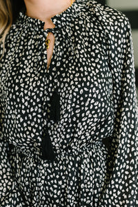 A Cheeky Little Time Tiered Dress in Black