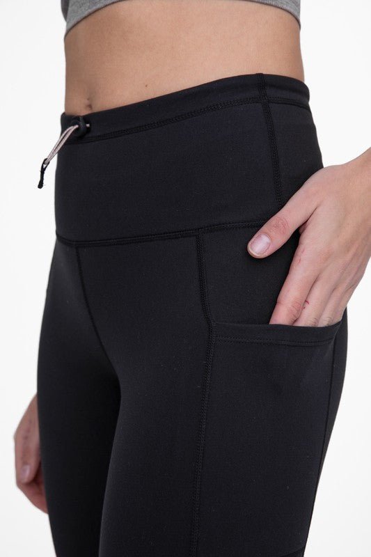 Adjustable Bungee Waist Hiking Leggings