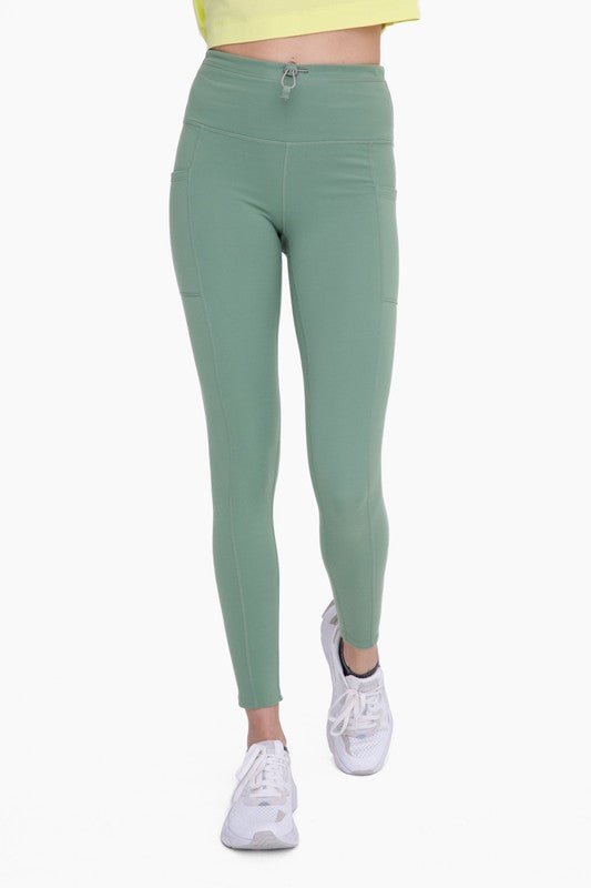 Adjustable Bungee Waist Hiking Leggings