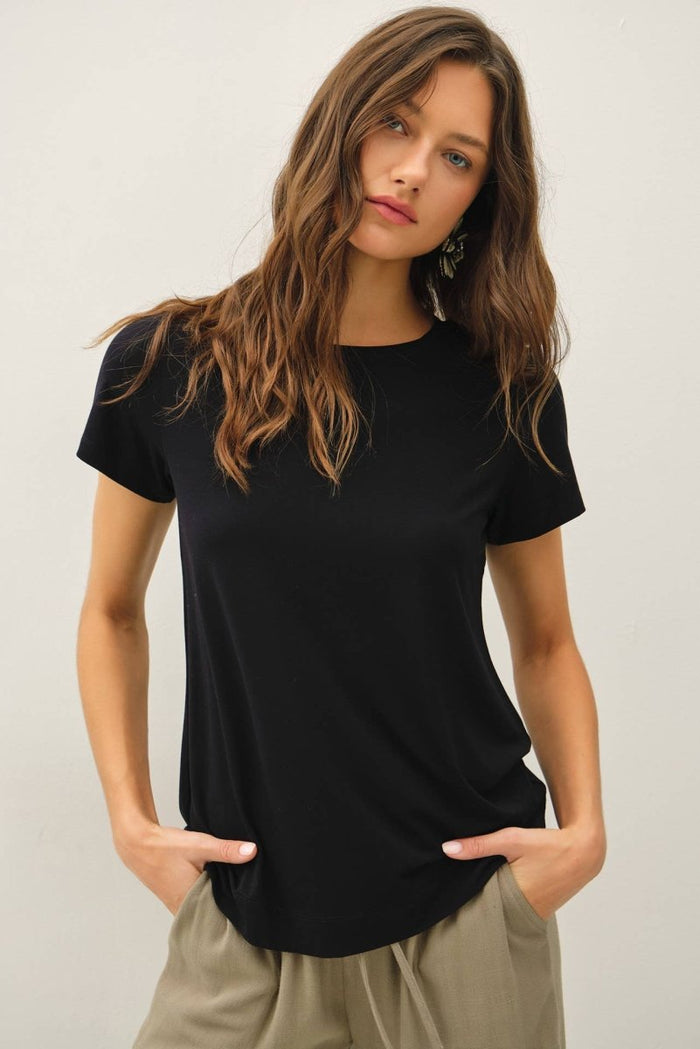 Bamboo Basic Tee in Black