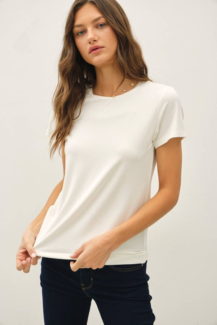 Bamboo Basic Tee in White