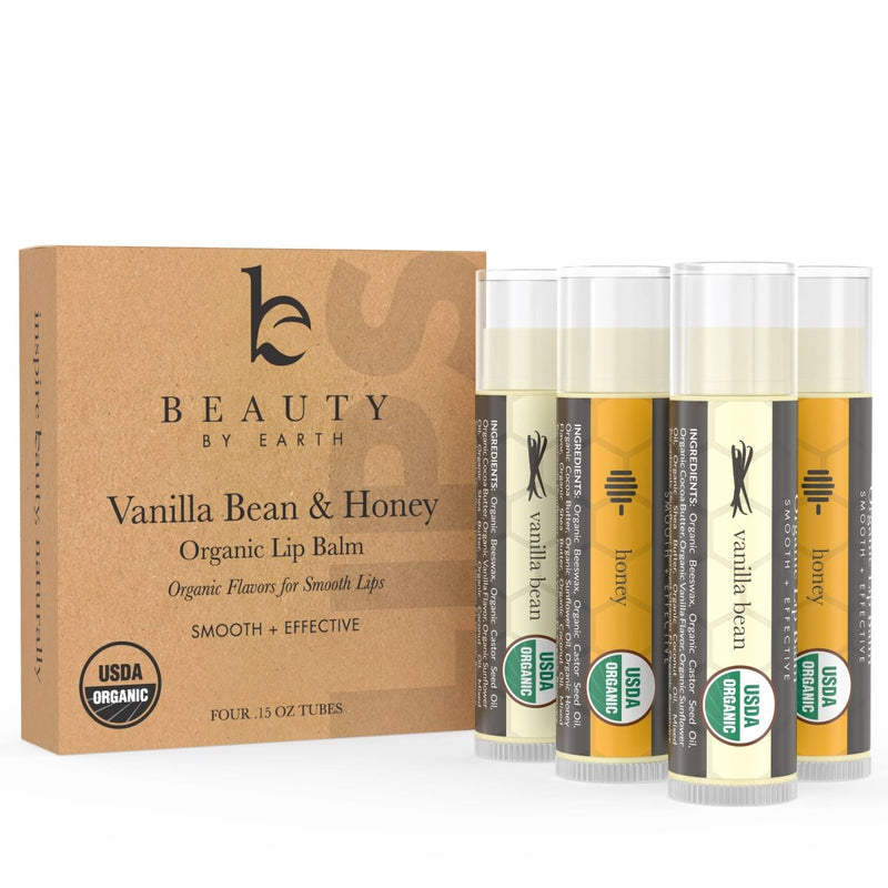 Beauty By Earth Organic Lip Balm (Pack of 4) Peppermint