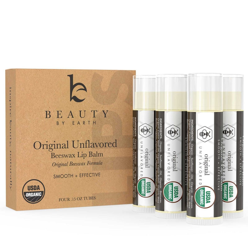 Beauty By Earth Organic Lip Balm (Pack of 4) Peppermint