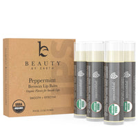 Beauty By Earth Organic Lip Balm (Pack of 4) Peppermint