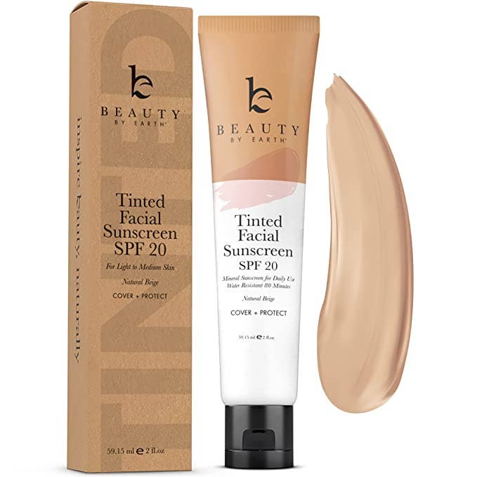Beauty By Earth Tinted Mineral Facial Lotion SPF 20, Light Beige