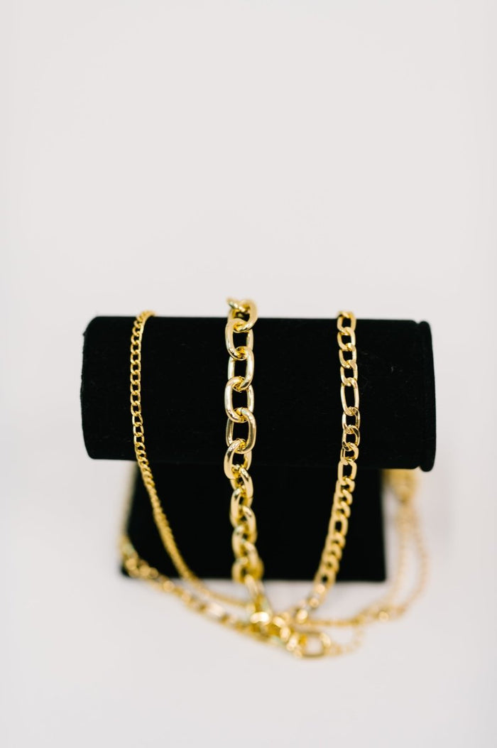 Big, Bold and Beautiful Layered Chunky Necklace in Gold