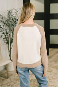 Block Button Down Cardigan
