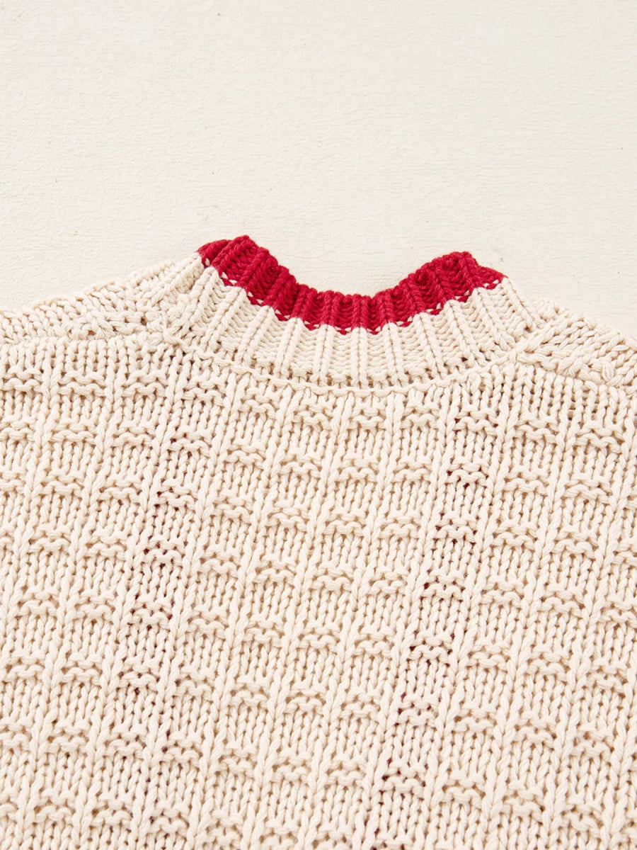 Bow Pattern Textured Open Front Cardigan