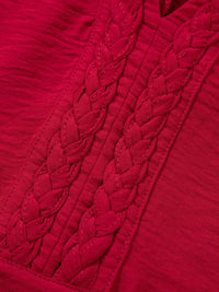 Braided Detail Half Sleeve Blouse