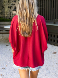 Braided Detail Half Sleeve Blouse
