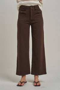 Brown Bow Pocket Pants