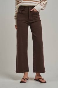 Brown Bow Pocket Pants