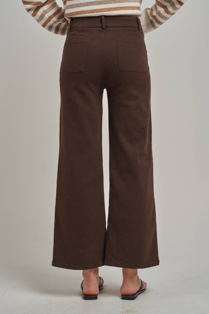 Brown Bow Pocket Pants