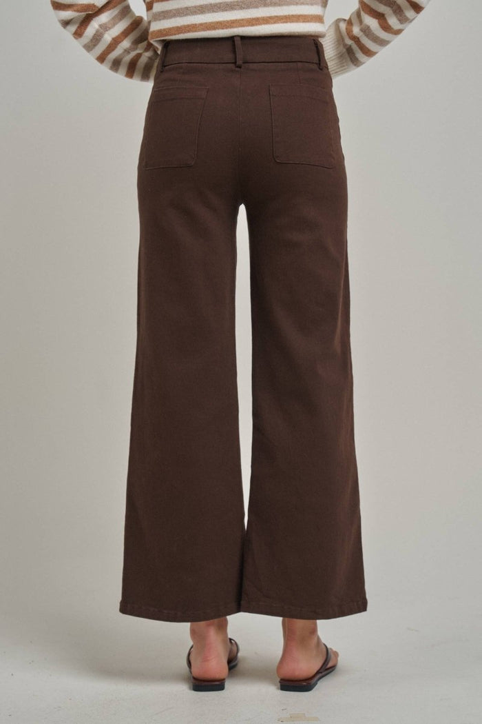 Brown Bow Pocket Pants