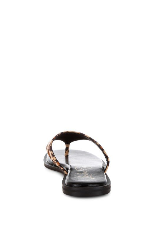 Buchi Animal Print Thong Flats
