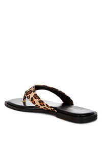 Buchi Animal Print Thong Flats
