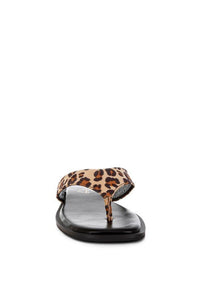Buchi Animal Print Thong Flats