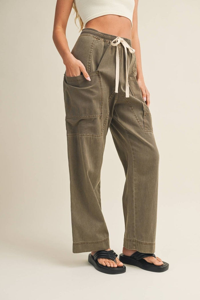 Burnt Moss Side Pocket Pants